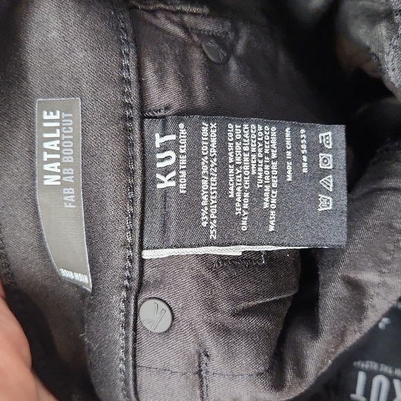 Kut From The Kloth Black High Rise Natalie Fab Ab Bootcut Jeans 0 NWT - Picture 10 of 13